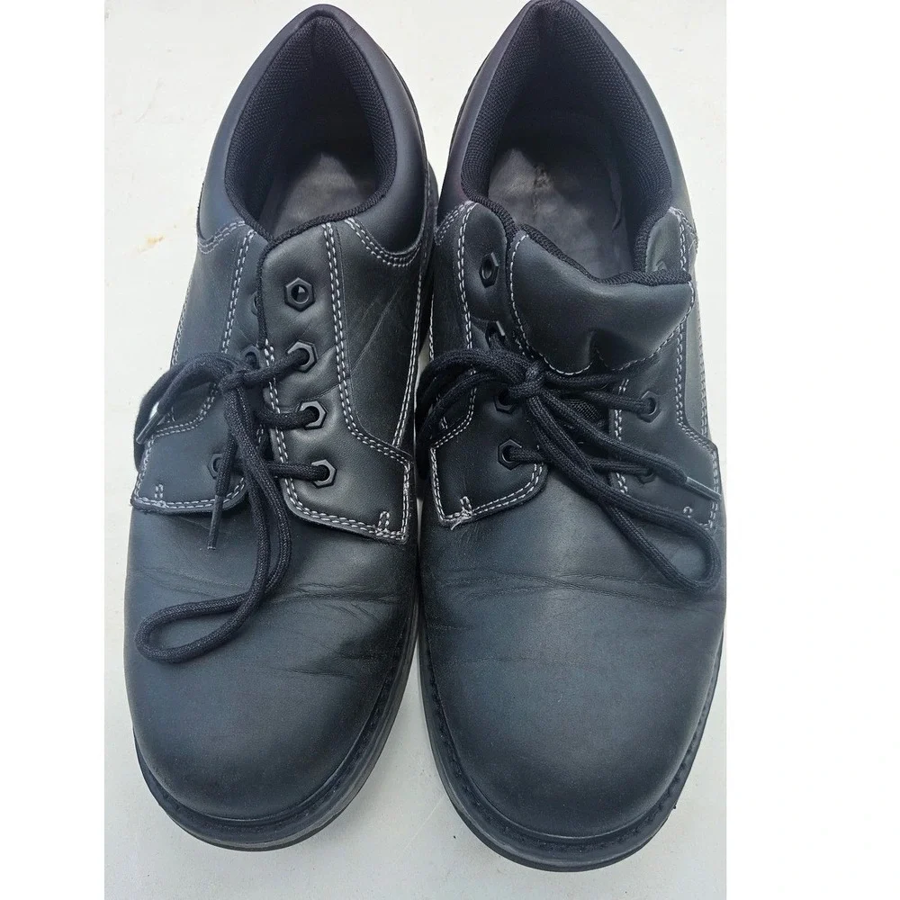 George Mens‎ Oxford Shoes Size 12 Black Synthetic Contrast Stitch MGE22EZ005